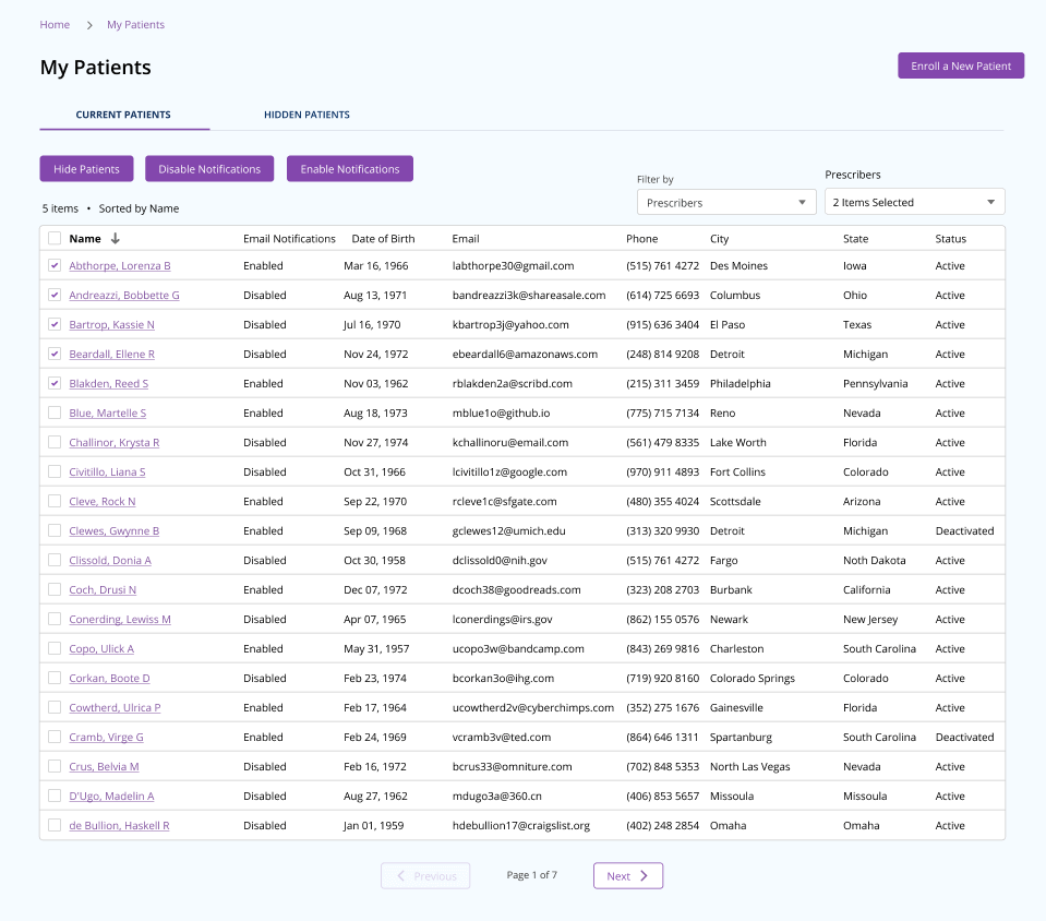 Patient List