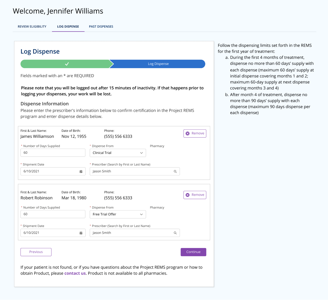Patient Enrollment Form Wizard