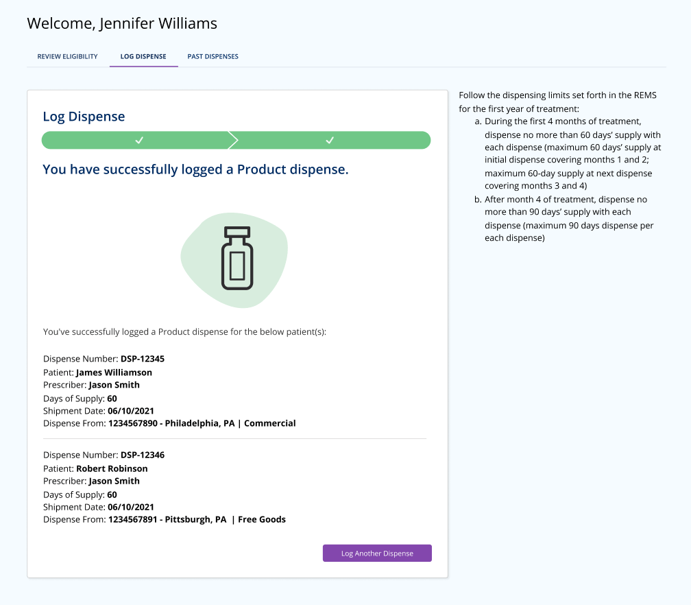 Patient Enrollment Form Success