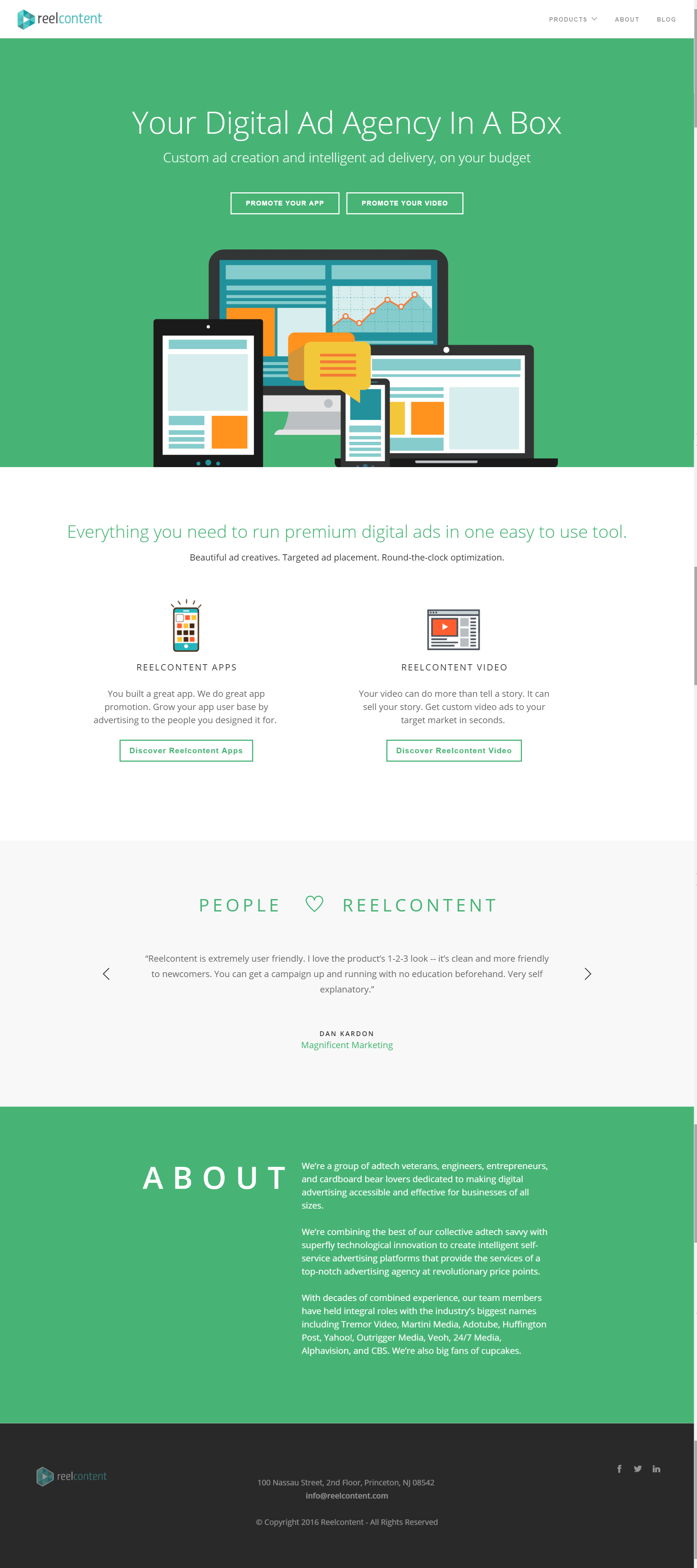 Reelcontent Home Page