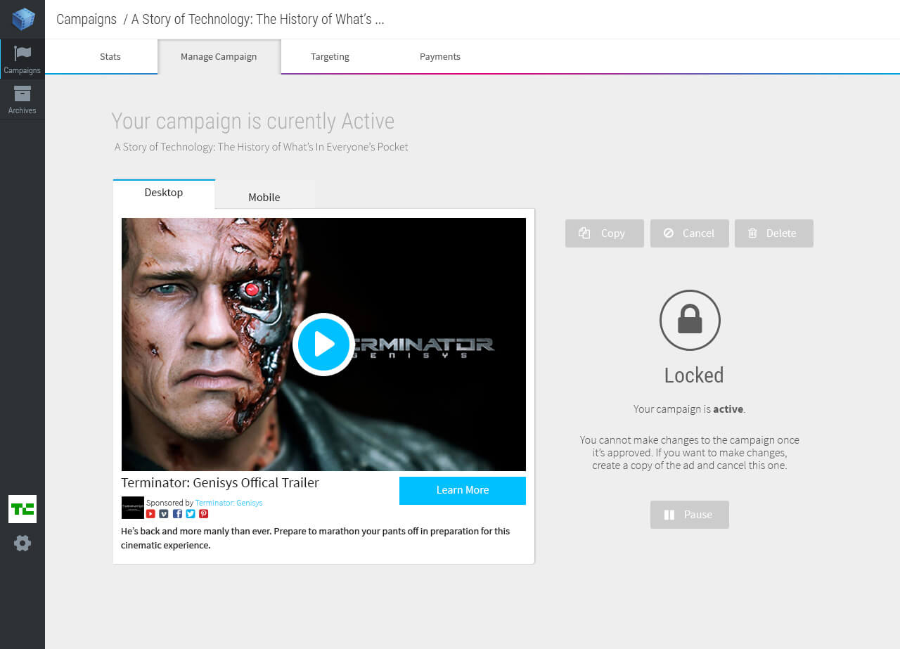 Reelcontent Campaign Locked